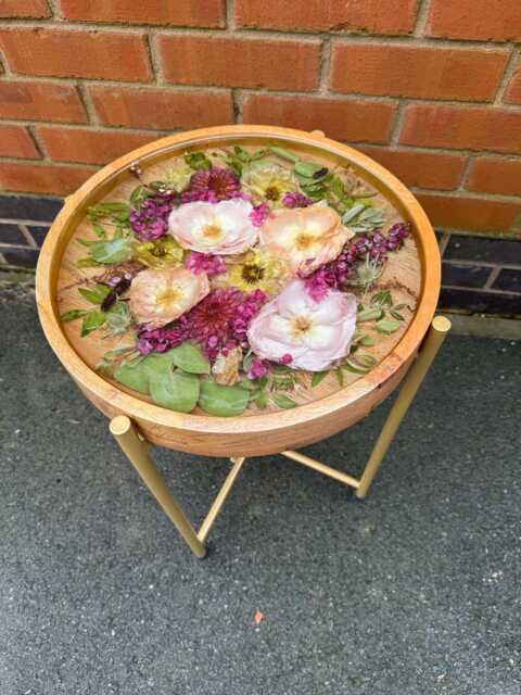 Flower Preservation Resin Table/Floral Side Wedding Presevation Bouquet - image 1