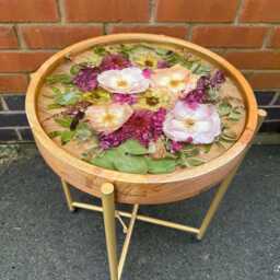 Flower Preservation Resin Table/Floral Side Wedding Presevation Bouquet - thumbnail 4
