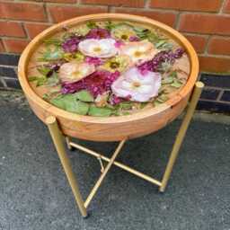 Flower Preservation Resin Table/Floral Side Wedding Presevation Bouquet - thumbnail 3