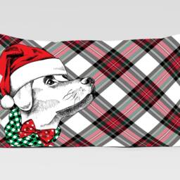 Dog Print Waist Pillow Cover/Christmas Cushions Covers/Winter Cushion Cover/Rectangle Case/xmas Throw Case/Dog Case - thumbnail 2