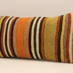 Bohemian Cushion Sofa Pillow Bed Vintage Kilim 12x24 - 30x50 cm Emroidered Lumbar Throw 4Oaf-353 - thumbnail 3