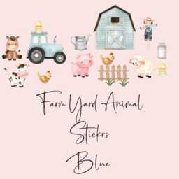 Farm Animal Vinyl Stickers, Tractor, Barn, Nursery Wall Decals - thumbnail 2