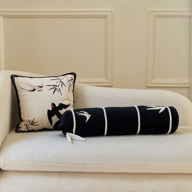 Oriental Elegance Throw Pillow Cover, Custom Home Decor, Personalized Housewarming Gift, Handmade Minimalist Design - image 1