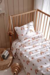 Personalized Baby Duvet Cover Set, Toddler Bedding, Twin Size Custom Baby Bedding, Crib Sun Patterned Kids Bedding - thumbnail 1