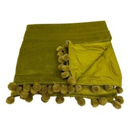 Green Velvet Throw Blanket, Olive Throw, Sofa Lime Bed Gift For Home, Orange , Orange Blanket - thumbnail 2