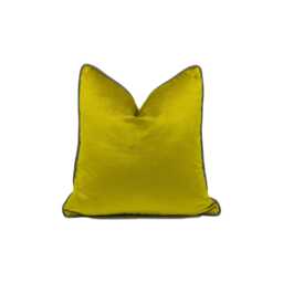 Designer Velvet Chenille Stunning Lime Cushion Cover Throw Pillow Home Decor - thumbnail 1