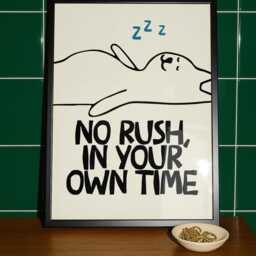Sleepy Bear Print Whimsical Minimalist Bedroom Decor - thumbnail 2