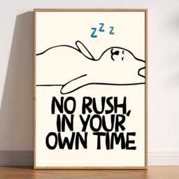 Sleepy Bear Print Whimsical Minimalist Bedroom Decor - thumbnail 1