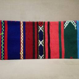 Lumbar Decorative Pillow 8x20 Inches Striped Turkish Anatolian Kilim Wool Kilim Pillow Handmade Decor Rug - thumbnail 4