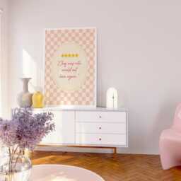 Chef Was Cute Print - Pink Kitchen Blush Trendy Wall Art Dining Room Decor Apartment - thumbnail 3