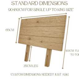 Head Board For Divan Bed Reclaimed Environmentally Friendly Scaffold Boards - Single/Double King Size Queen - The Cardiff - thumbnail 2