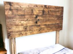 Head Board For Divan Bed Reclaimed Environmentally Friendly Scaffold Boards - Single/Double King Size Queen - The Cardiff - thumbnail 1