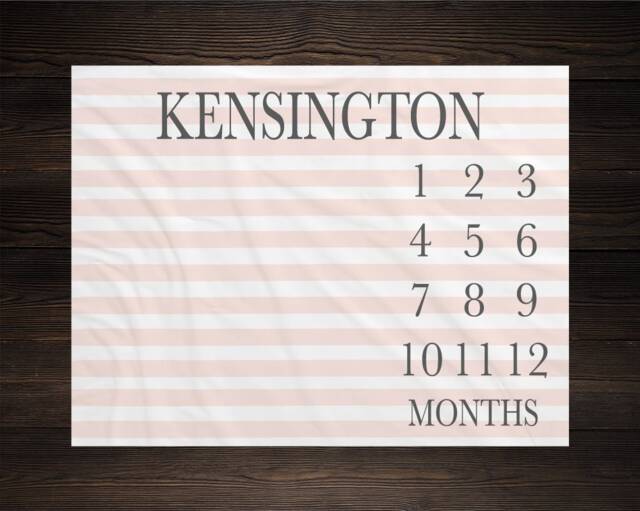 Girl Milestone Blanket Month Growth Tracker Minky Fleece Custom Personalized Baby Shower Gift Watercolor For Newborn - image 1