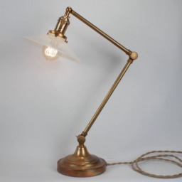 Vintage Industrial Desk Lamp - Victorian Table Task Light Steampunk Art Deco - thumbnail 2