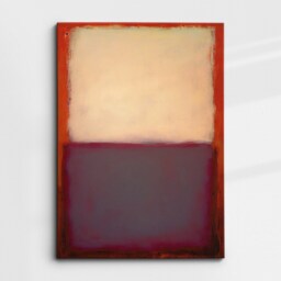 Modern Abstract Violet & Beige Exhibition Oil Painting Wall Art, Framed Canvas Poster Print, Home Living Room Decor Gift Idea - thumbnail 3