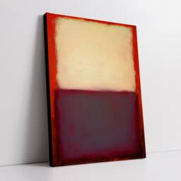 Modern Abstract Violet & Beige Exhibition Oil Painting Wall Art, Framed Canvas Poster Print, Home Living Room Decor Gift Idea - thumbnail 2