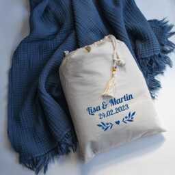 Muslin Throw Blanket - Soft Cotton Four Layers 2nd Wedding Anniversary Gift Sofa Bath Towel -Gift For Mum Baptism - thumbnail 2