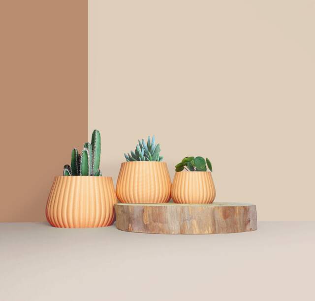 Planter Pot, 3D Printed Cactus, Succulent Planters , Mid Century Idea Gift For Home, Home Decor - image 1