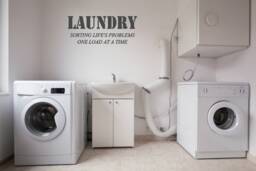 Laundry Sorting Life's Problems One Load At A Time Vinyl Wall Decal - thumbnail 1