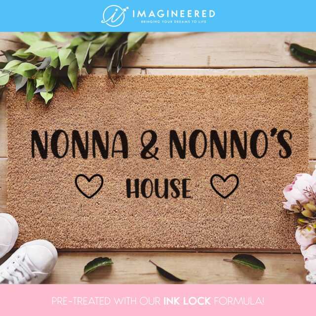 Welcome To Nonna & Nonno's House - Grandparents Custom Gift- New Gift Customized Doormat Mat Grandparent Christmas - image 1