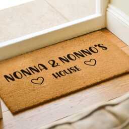 Welcome To Nonna & Nonno's House - Grandparents Custom Gift- New Gift Customized Doormat Mat Grandparent Christmas - thumbnail 2