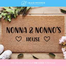 Welcome To Nonna & Nonno's House - Grandparents Custom Gift- New Gift Customized Doormat Mat Grandparent Christmas - thumbnail 1