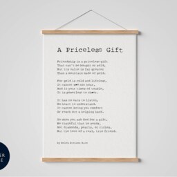 A Priceless Gift Poem Print - Helen Steiner Rice Friendship Wall Art Fine Typography Best Friend - thumbnail 2