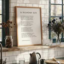 A Priceless Gift Poem Print - Helen Steiner Rice Friendship Wall Art Fine Typography Best Friend - thumbnail 3