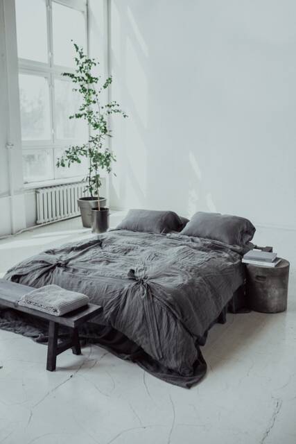 King Linen Duvet Cover, Stone Washed Softened Linen, Handmade Latvia - image 1