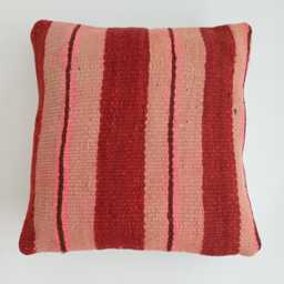 Moroccan Rug Cushion Cover, Handmade Multicoloured Cushion, Boho Pillow, Decorative Throw Kilim 16''x16''/40x40 cm - thumbnail 1