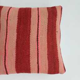 Moroccan Rug Cushion Cover, Handmade Multicoloured Cushion, Boho Pillow, Decorative Throw Kilim 16''x16''/40x40 cm - thumbnail 2