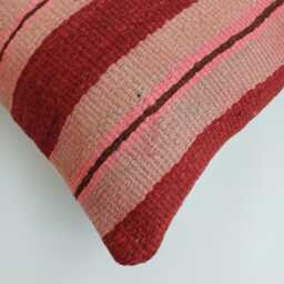 Moroccan Rug Cushion Cover, Handmade Multicoloured Cushion, Boho Pillow, Decorative Throw Kilim 16''x16''/40x40 cm - thumbnail 3