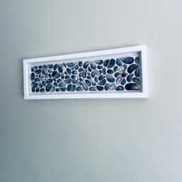 Cornish Mussel Shell Wall Art Large Framed Panoramic Picture Coastal Home Decor Handmade in Cornwall - thumbnail 3
