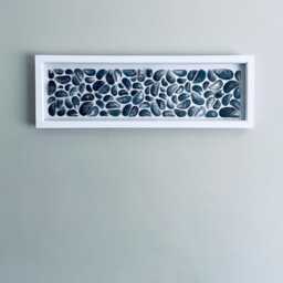Cornish Mussel Shell Wall Art Large Framed Panoramic Picture Coastal Home Decor Handmade in Cornwall - thumbnail 2