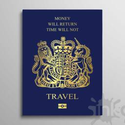 British UK Passport Canvas Art Print, Travel Inspiration - thumbnail 3