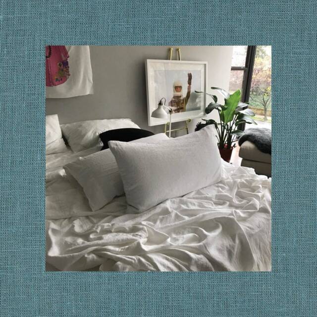 Sapphire Blue Pair Of Linen Pillowcases - Tailored Bedding 100% Flax Natural Fabric Made To Order in The Usa - image 1