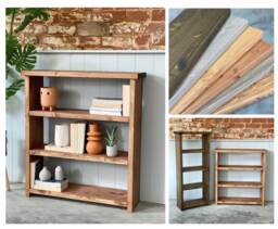 Kien // Scandinavian Wood Bookcase/Shelving Unit