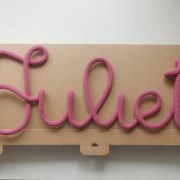 Personalised Knitted Wire Name Sign, Nursery Wall Decor, Baby Gift UK - thumbnail 2