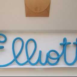 Personalised Knitted Wire Name Sign, Nursery Wall Decor, Baby Gift UK - thumbnail 4