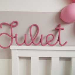 Personalised Knitted Wire Name Sign, Nursery Wall Decor, Baby Gift UK - thumbnail 3