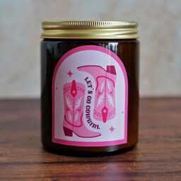 Let's Go Cowgirl - Funny Soy Candle Gift, Hand-Poured Novelty For Her Pink Pony Club Chappell Roan