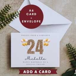 Personalised Friend 24Th Birthday Candle Gift Card Hamper Cards W - thumbnail 3