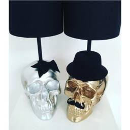 Mr & Mrs Skull Lamp // Decor Handmade By Haus Of Skulls - thumbnail 2