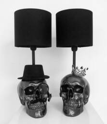 Mr & Mrs Skull Lamp // Decor Handmade By Haus Of Skulls - thumbnail 1