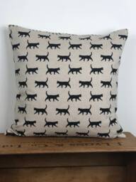 Black Cat Cushion Cushion, Print Pillow, Lovers & Owners Gift, Mothers Day Birthday Present - thumbnail 1