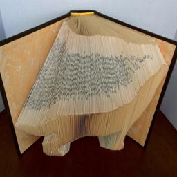 Wolf - Folded Book Art Fully Customizable, Wolf, Howl, Animal - thumbnail 2