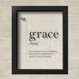 Transparent Grace Definition Print Art Modern Minimalism Scandinavian Typography Dictionary Minimalist Wall - thumbnail 2