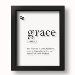 Transparent Grace Definition Print Art Modern Minimalism Scandinavian Typography Dictionary Minimalist Wall - thumbnail 3