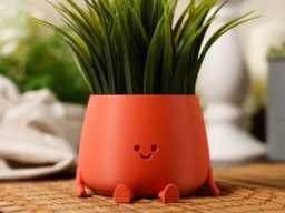 Official Cute Happy Face Pot Planter - Choose Your Colour Sitting Pot, Funny Planter, Succulent, Cacti Silly Plant Gift - thumbnail 2