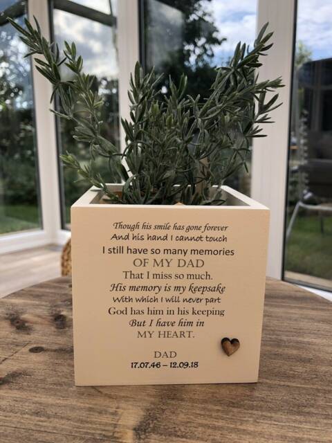 Memorial Dad Loss Flower/Plant Pot Personalised Bereavement in Memory Of A Loved One ~ Mum Dad Nana Husband Wife Daughter Son Or Any Name - image 1